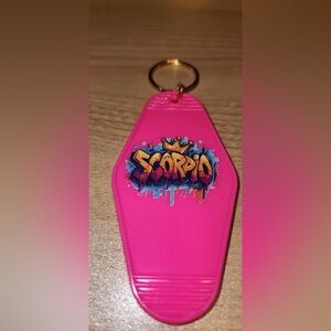 Pink Scorpio Keychain Accessory